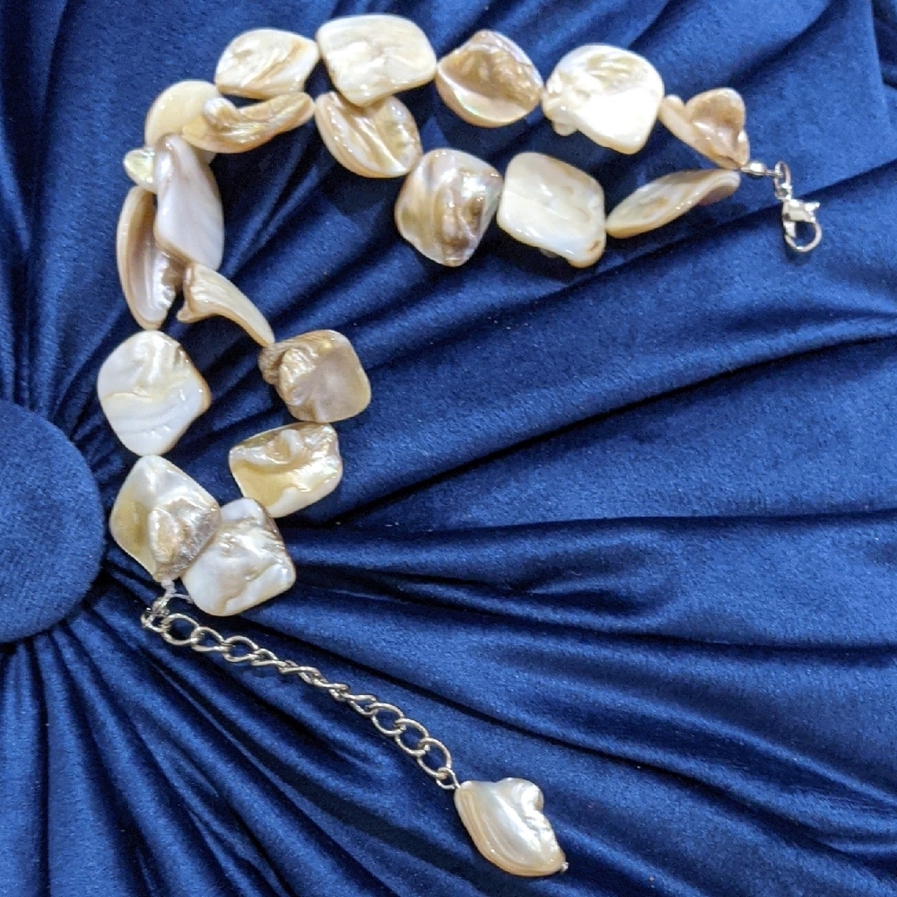 Stunning Mother Of Pearl Double Layered Bracelet